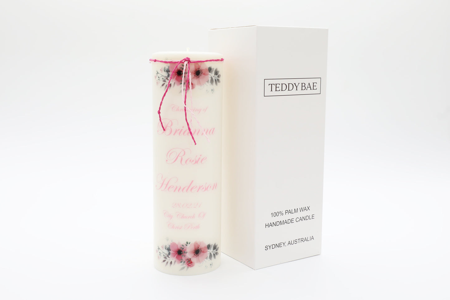 Girl Christening Baptism Candle