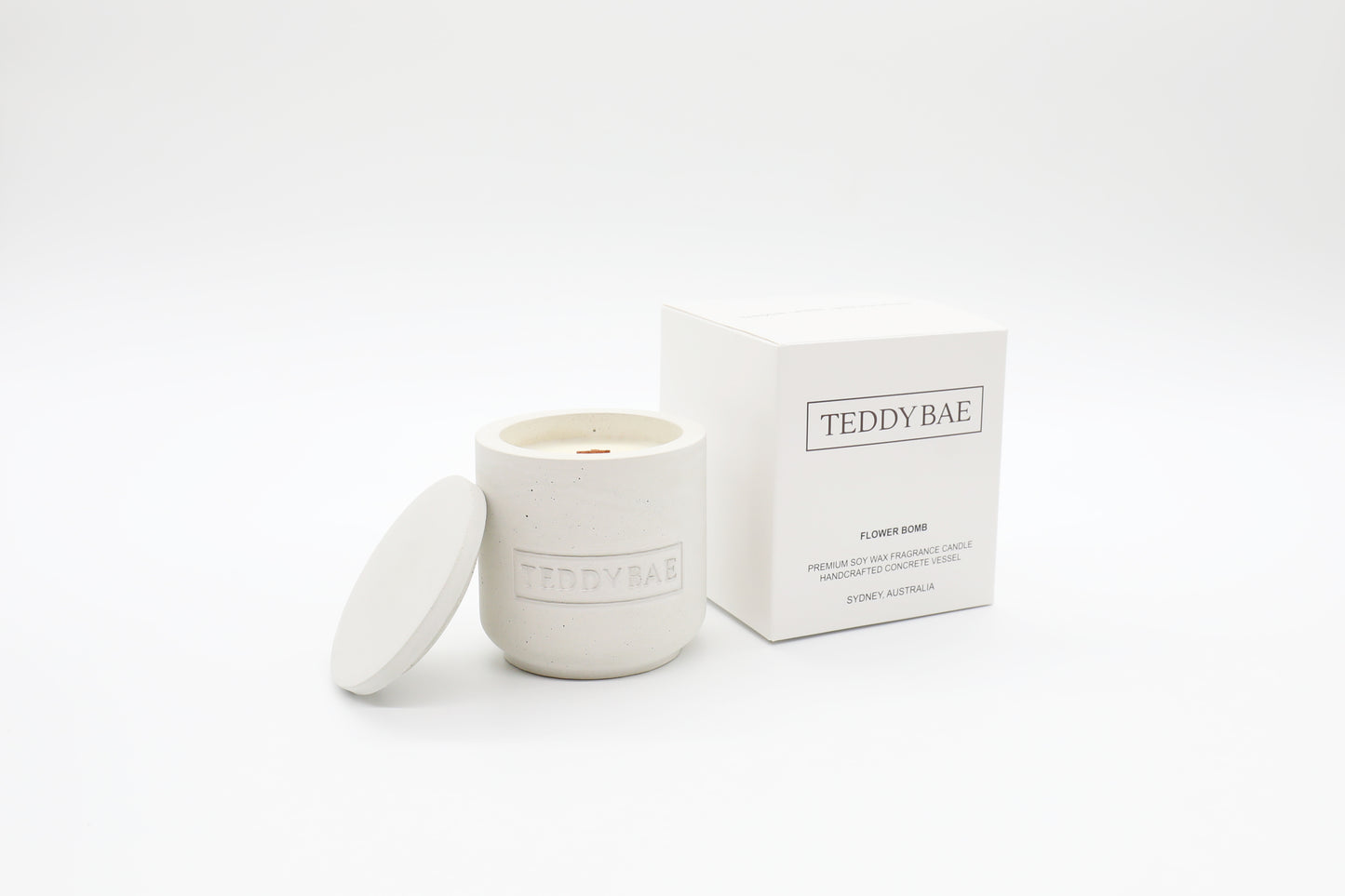 Concrete Soy Wax Candle Flower Bomb