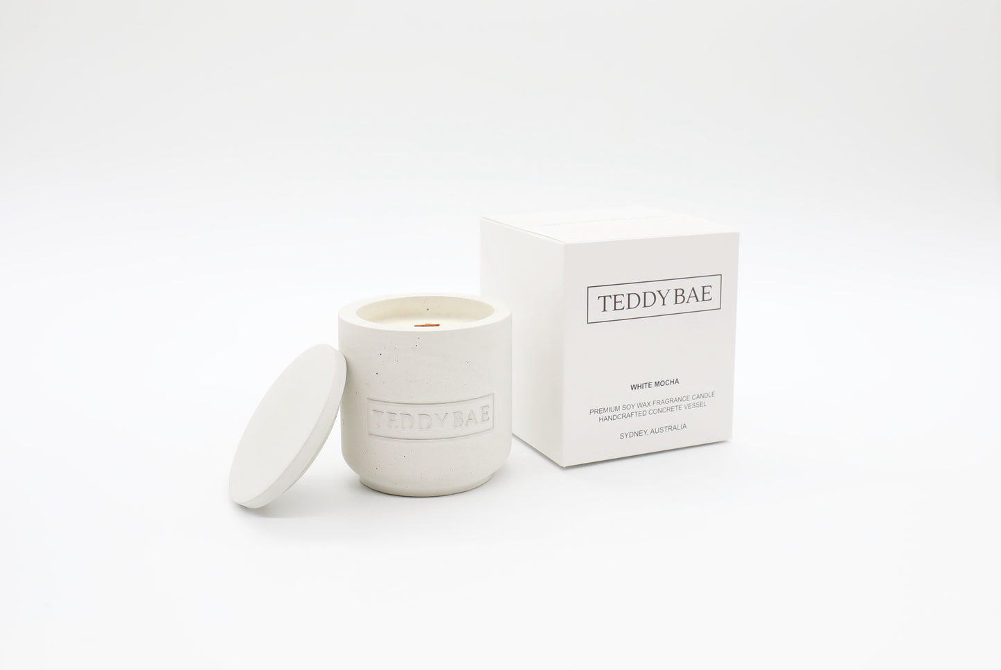 Concrete Soy Wax Candle White Mocha