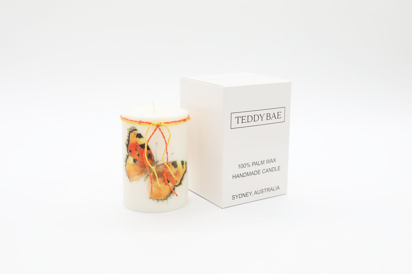 Orange Butterfly Candle