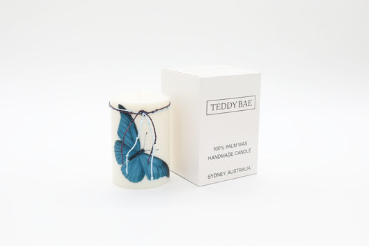 Blue Butterfly Candle
