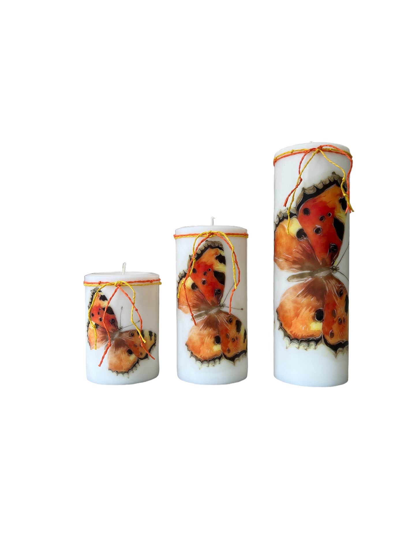 Orange Butterfly Candle